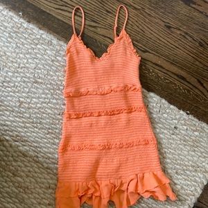 Orange scrunch dress
